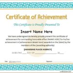 Certificate Of Accomplishment Template Free