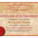 Certificate Of Accomplishment Template Free