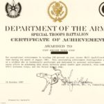 Certificate Of Achievement Army Template