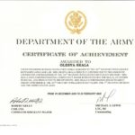 Certificate Of Achievement Army Template