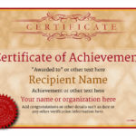 Certificate Of Attainment Template