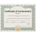 Certificate Of Attainment Template