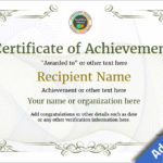 Certificate Of Attainment Template