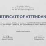 Certificate Of Attendance Conference Template