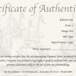 Certificate Of Authenticity Photography Template