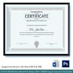 Certificate Of Authenticity Photography Template