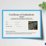 Certificate Of Authenticity Photography Template