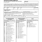 Certificate Of Inspection Template