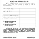 Certificate Of Inspection Template