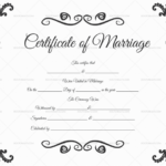 Certificate Of Marriage Template