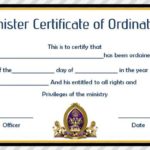 Certificate Of Ordination Template