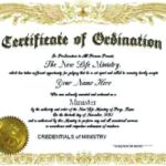 Certificate Of Ordination Template