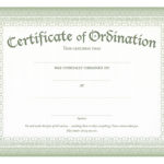 Certificate Of Ordination Template