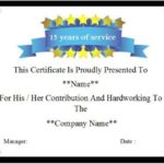 Certificate Of Service Template Free