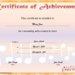 Choir Certificate Template