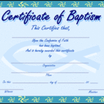 Christian Baptism Certificate Template