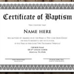 Christian Baptism Certificate Template