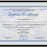 Christian Baptism Certificate Template