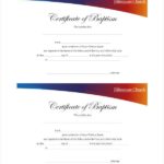 Christian Baptism Certificate Template