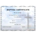 Christian Baptism Certificate Template