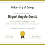 College Graduation Certificate Template