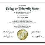 College Graduation Certificate Template