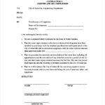 Construction Certificate Of Completion Template