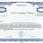 Corporate Bond Certificate Template