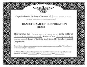 Image 9 for Corporate Bond Certificate Template