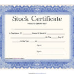 Corporate Bond Certificate Template