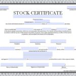 Corporate Share Certificate Template