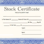 Corporate Share Certificate Template