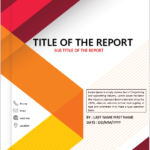 Cover Page For Report Template