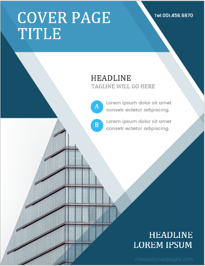 Cover Page For Report Template