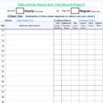 Daily Activity Report Template