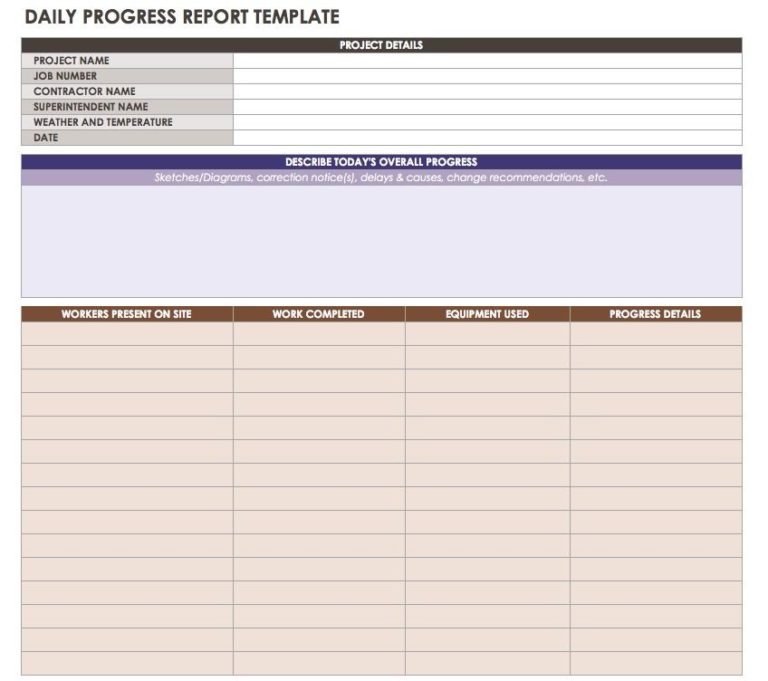 Daily Project Status Report Template (1) TEMPLATES EXAMPLE