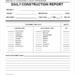 Daily Reports Construction Templates