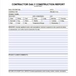 Daily Site Report Template