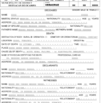 Death Certificate Translation Template