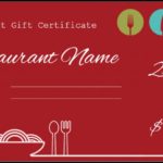 Dinner Certificate Template Free