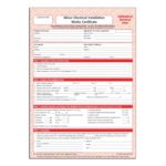 Electrical Minor Works Certificate Template