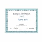 Employee Of The Year Certificate Template Free