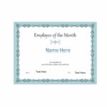 Employee Of The Year Certificate Template Free