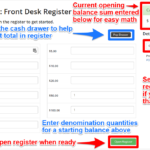 End Of Day Cash Register Report Template