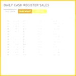 End Of Day Cash Register Report Template