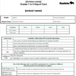 Fake College Report Card Template