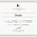 Fake Death Certificate Template