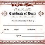 Fake Death Certificate Template