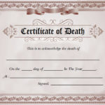 Fake Death Certificate Template