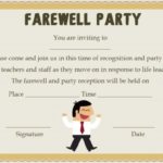 Farewell Certificate Template